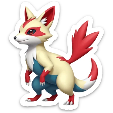 Sneasel-Dewitt-Buizel-Zangoose-hybrid-fusion, full body sticker
