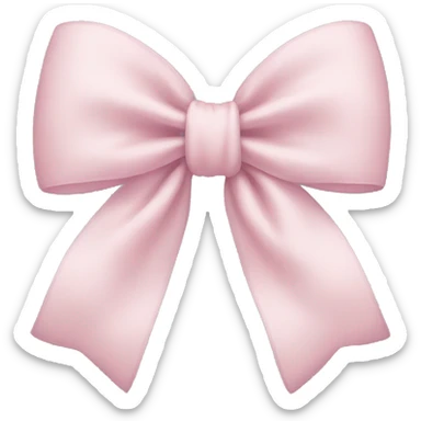 Pale Pink bow sticker