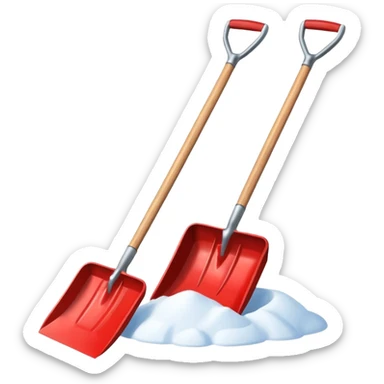 Snow shovels sticker