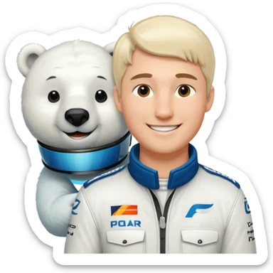 f1 driver polar bear sticker