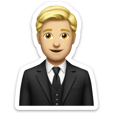 blonde man in formal attire sticker