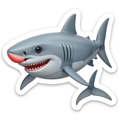 Q el tiburón tenga patas y y q este feliz  sticker
