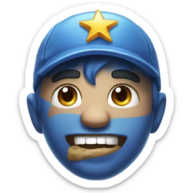 Blue star icon from king of tokyo. sticker