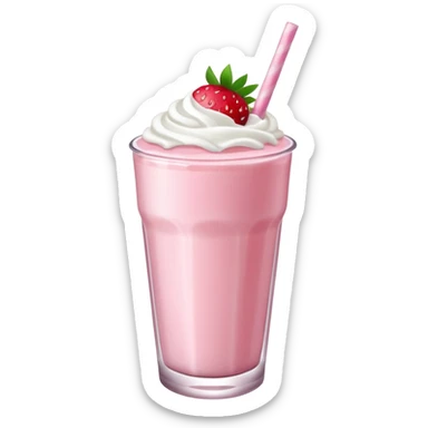 Milkshake çilekli sticker