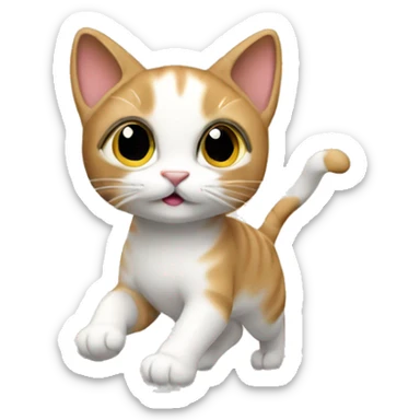 Model cat walking  sticker