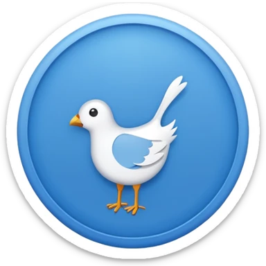 Emoji used in social media apps for verification white tick in blue design sticker