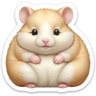 Meme-Worthy Cute Sleeping Cream Hamster Portrait Emoji, Head resting peacefully with a contented smile, showcasing a delightfully compact build and a luxuriously soft cream fur, eyes shut in a serene nap, Simplified yet hilariously adorable features, highly detailed, glowing with a soft, drowsy light, high shine, relaxed and utterly lovable, stylized with an air of playful laziness, bright and heartwarming, soft glowing outline, capturing the essence of a comically sleepy hamster, so meme-worthy it feels like it could instantly become the next viral sensation of adorable slumber! sticker
