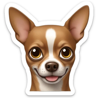 Solid brown chihuahua  sticker