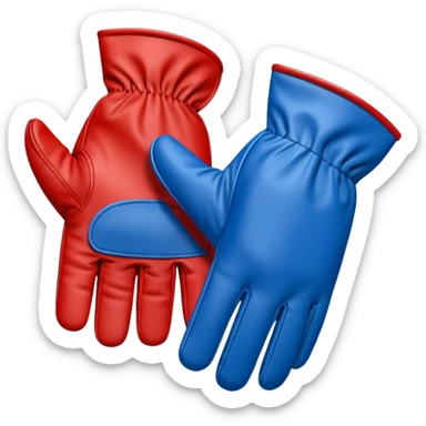 One Hand glove in blue (#00A3E0) and red (#F9423A)  sticker
