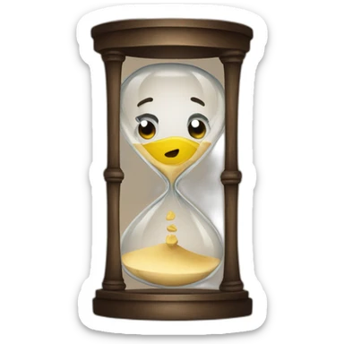 emoji waiting outside hourglass sticker