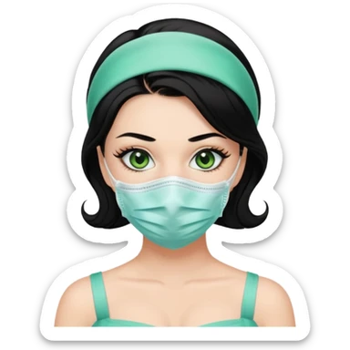 black haired green eyes aesthetic surgical plump lips  that makes her hair look behind nicole peltz at wedding sticker