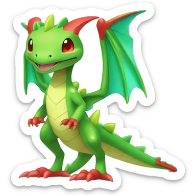 Full body cute edgy shiny colorful Flygon-Scyther-grovyle sticker