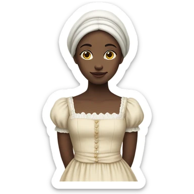 Pale Milkmaid dress girl portrait  sticker