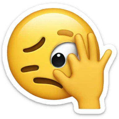 embarrassed hand over face emoji sticker