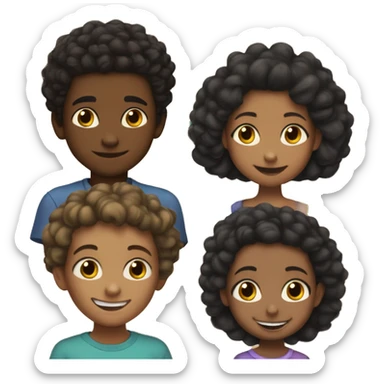 Boy named Joyfer Torres, Hes Hispanic, hes 10 years old, and hes 5’1, hugging this black girl with a puff ball hairstyle, shes 5’3 and shes in 6th grade, shes 11 years old sticker