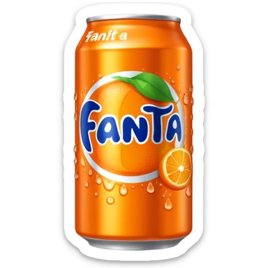 a bright orange Fenta can sticker