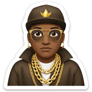 Kool Moe Dee, Rapper (b.1962) with dark brown hair sticker