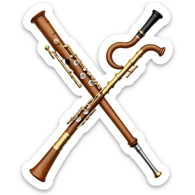 oboe with cane sticker
