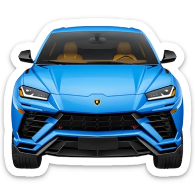 lamborghini urus de face bleu sticker