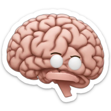 Emoji's brain exploded sticker