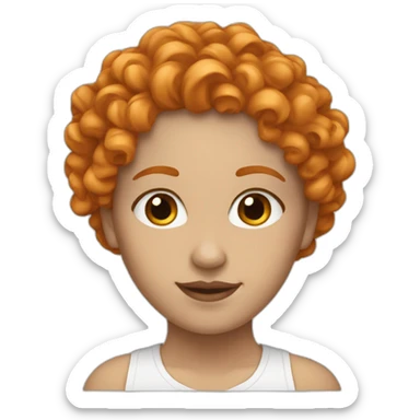 curly-orange-haired-white-girl-eyebrows sticker