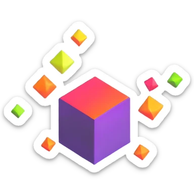geometry dash cube jumping sticker