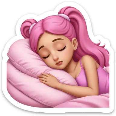 Ariana Grande sleeping pink  sticker