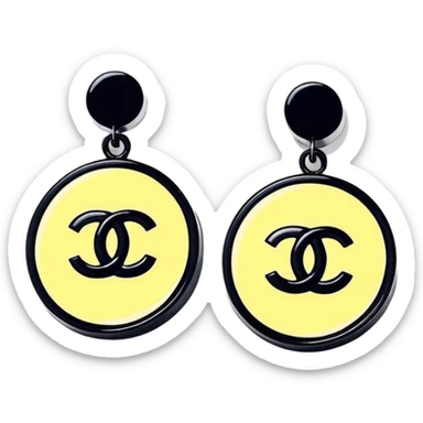  Chanel earrings  sticker