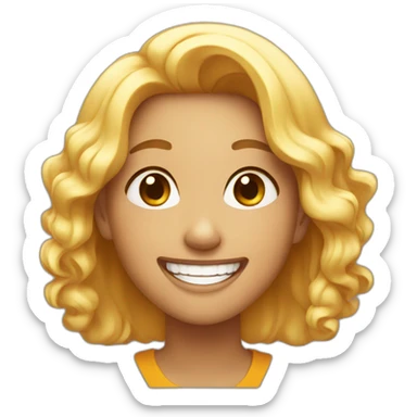 A 22 year old girl laughing sticker