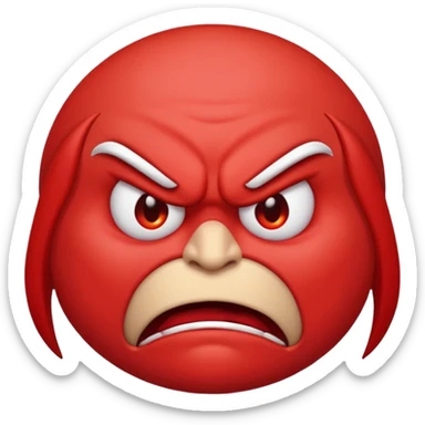 an angry emoji with furrowed brows sticker