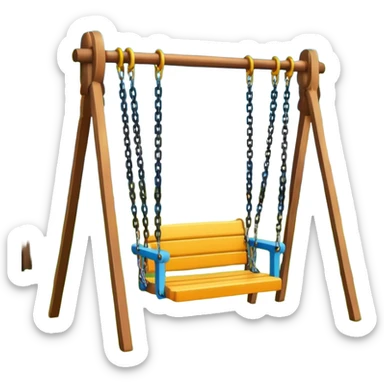 Swing in a park sticker