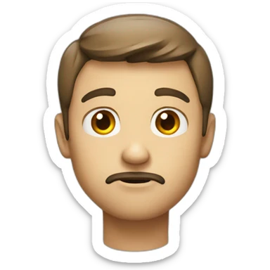 suspicious look with hand sticker