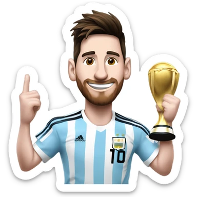 Messi levantando la copa sticker