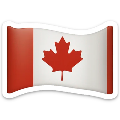 simple canadian flag sticker