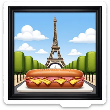  paris SPAM meat jeff koons style  sculpture art landscape painting  sticker