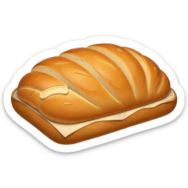bread loaf taking a nap sticker