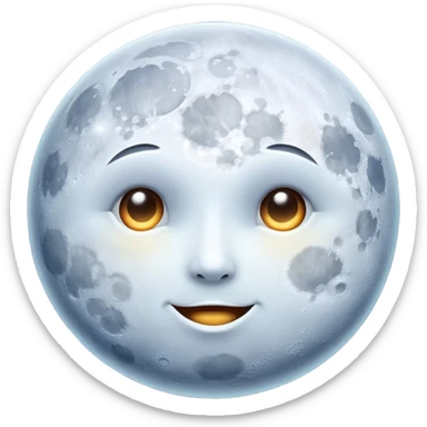 phases of the moon: full moon sticker