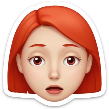 embarrassed face with red cheeks and wide open eyes sticker