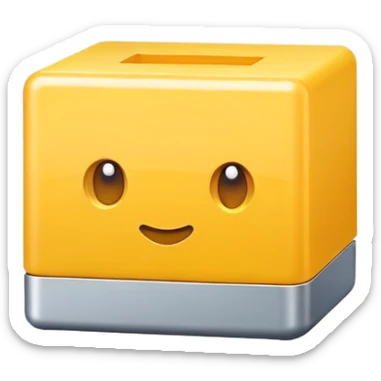 yellow sprunkibox  sticker