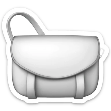 3d white messenger with grey outlines sticker