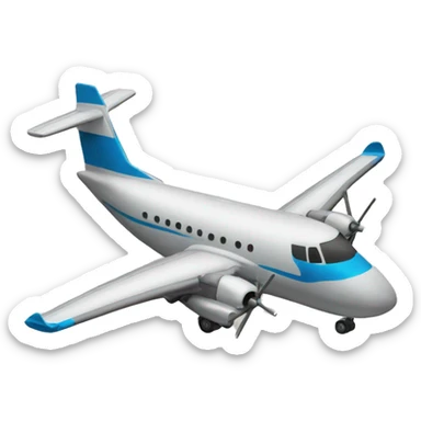 Plane on airstrip sticker