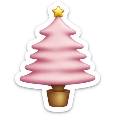 Light pink Christmas tree with ornaments  sticker