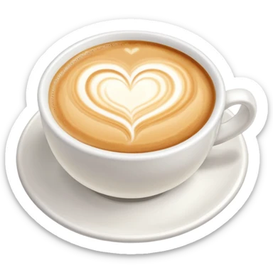 Latte art solo el dibujo sticker