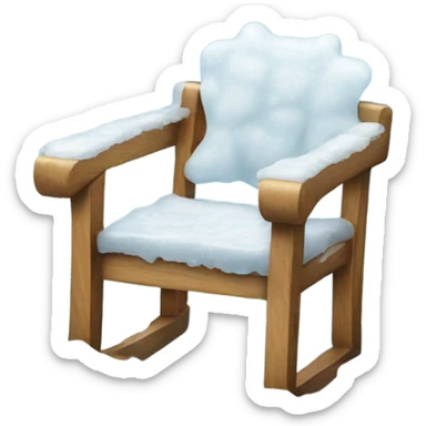 Chair made out of ice sticker