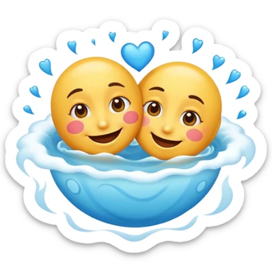 An emoji that's feeling a whirlpool of happiness. Blushing and feeling in love. Grinning and smiling and making a kissy face. Something sweet and perfect to send to someone you love. Not a familiar love something deep and profound. Something unique. sticker