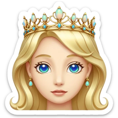 Opal Vintage Gems with Australian Opal Solid Real Gold 14k Tiara  sticker