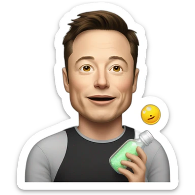 elon musk doing drugs, for educational purposes only, inclusiveness and positive, LGTBQ+ sticker