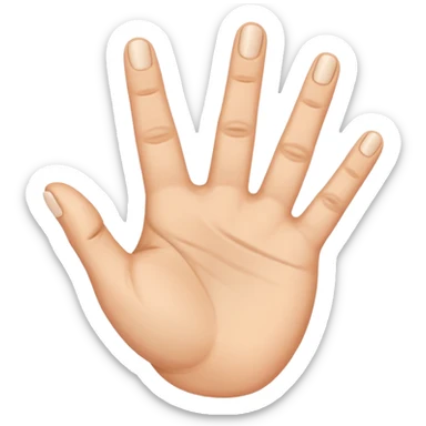 A hand with the thumb and the index finger and the middle finger up and the rest down  sticker
