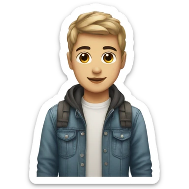 teenage boy with lebanese and gay flag  sticker