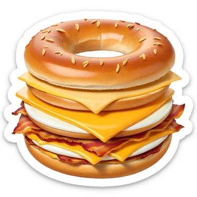 Bacon egg and cheese bagel sticker